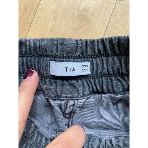TNA "Alix" Womens gray camo joggers sz XXSmall drawstring pants - Picture 4 of 6